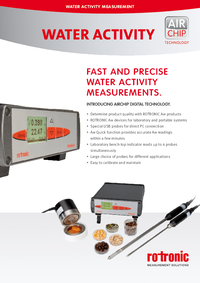 Thumbnail of document Data Sheet - HygroLab C1 Water Activity Indicator